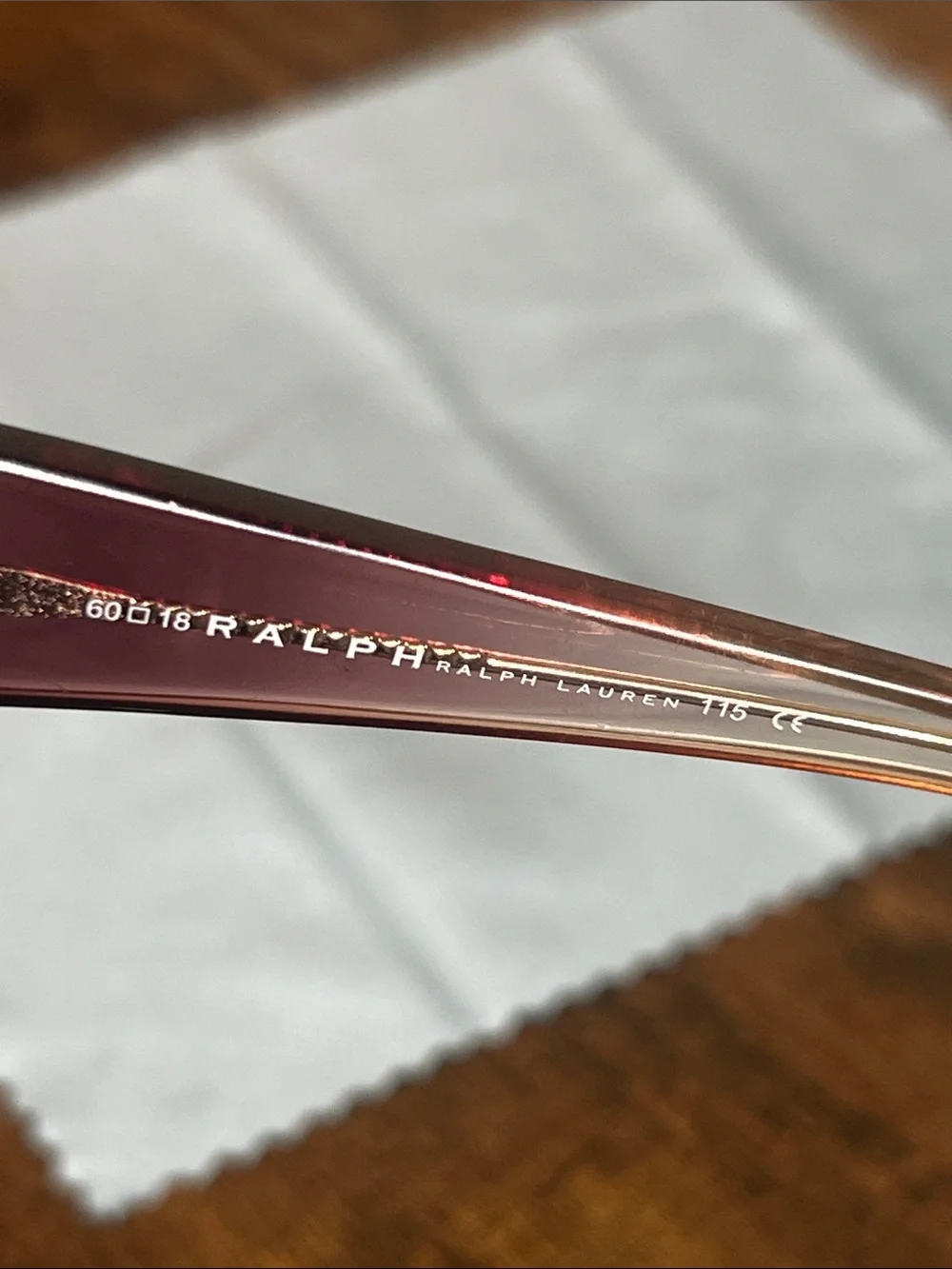 Ralph Lauren Purple Gradient Frame Sunglasses with Dark Gradient Lenses